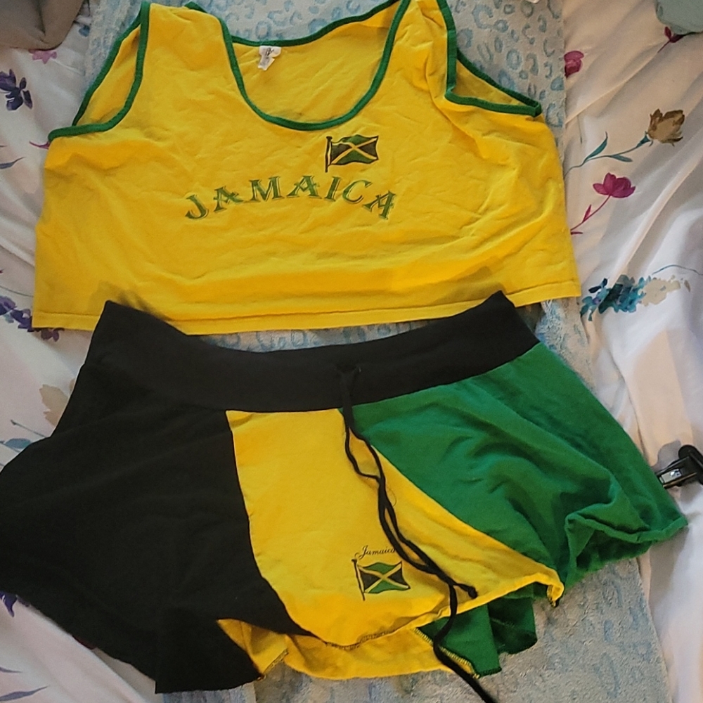 Team Jamaica cheerleader set